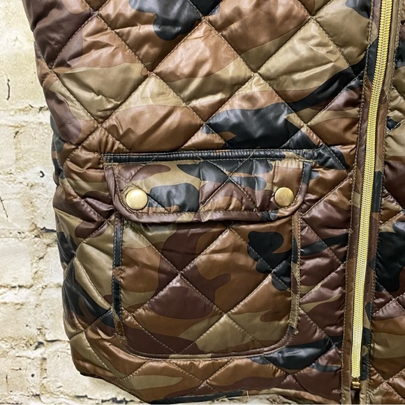 Jason Maxwell Quilted Camo Vest Outdoor Wear Zip Closure - Picture 3 of 6